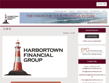 Tablet Screenshot of harbortownfinancial.com